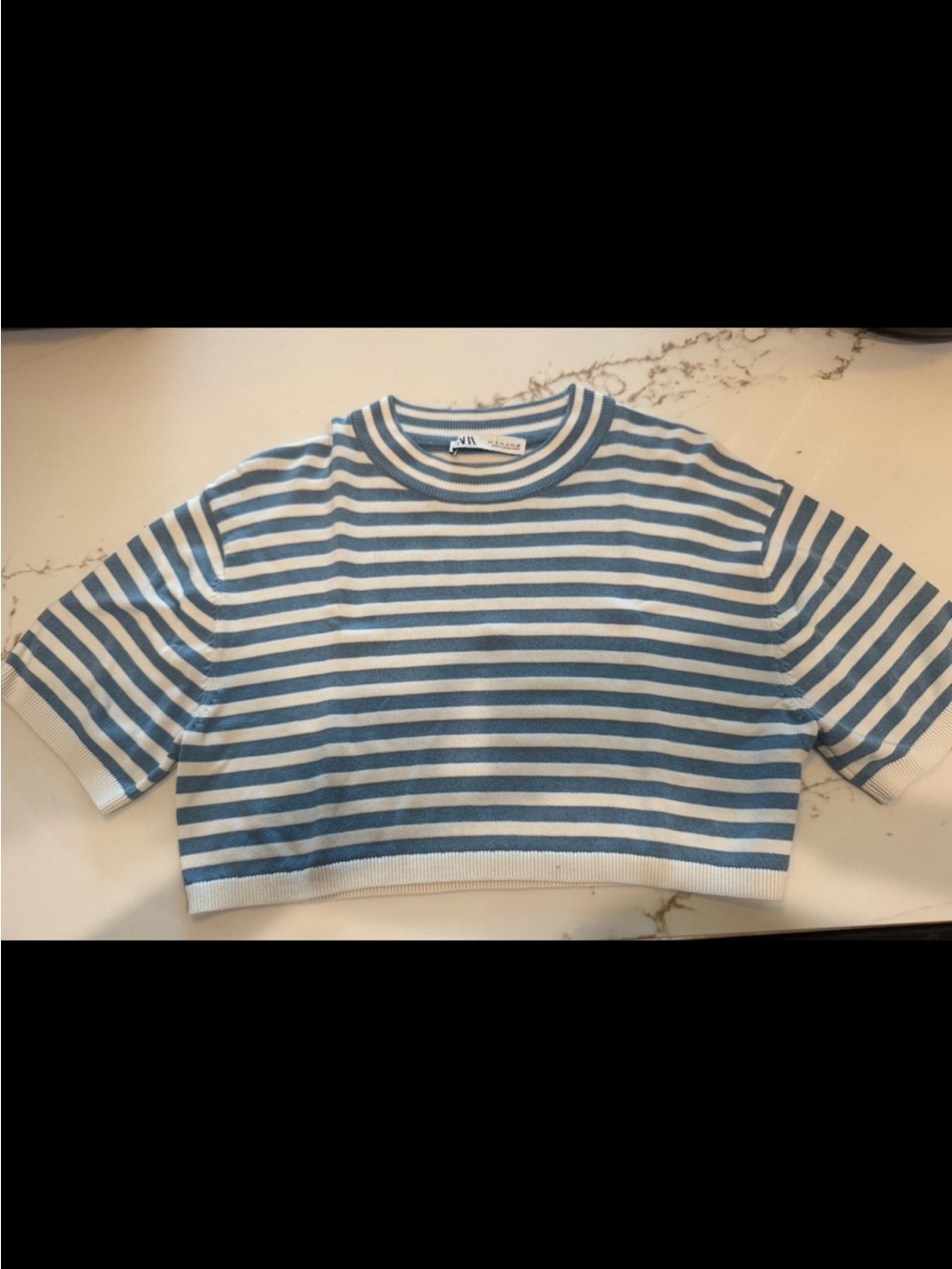 Zara Striped Crop Top (Small)